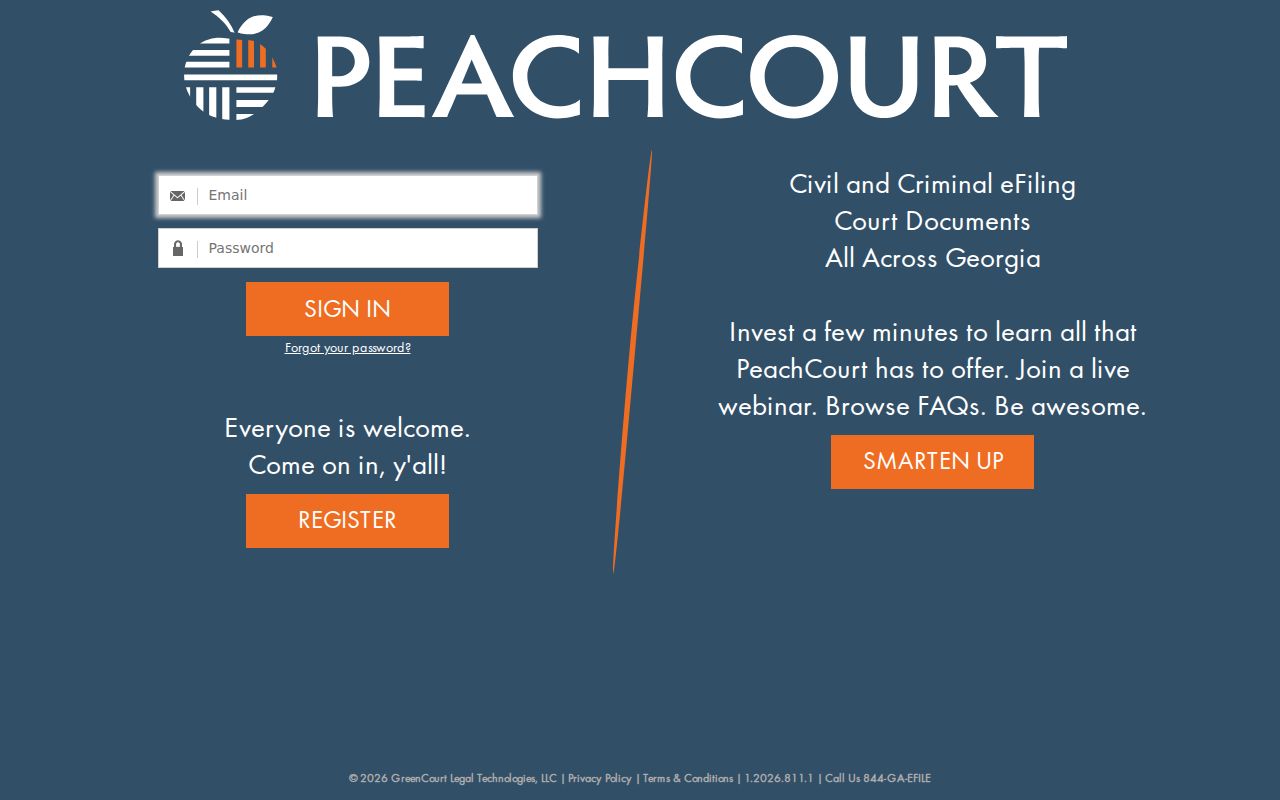 PeachCourt gateway for Atkinson County docket searches