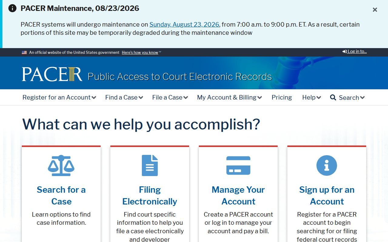 PACER federal case search gateway relevant to Atkinson County federal records
