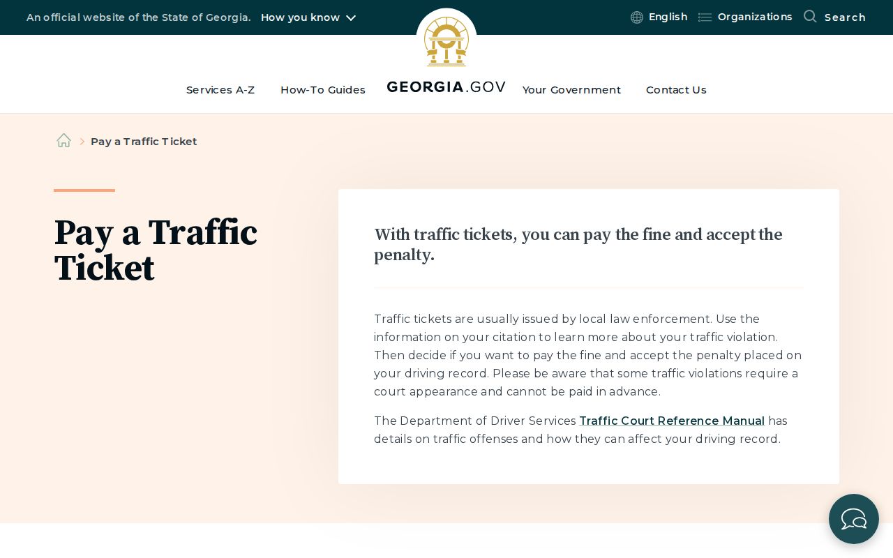 Georgia official traffic ticket payment guidance for Atkinson County